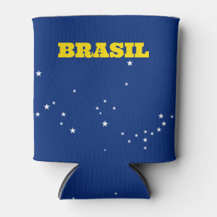 Enfriador De Latas Bandera de Brasil   Brasil Verde Amarelo