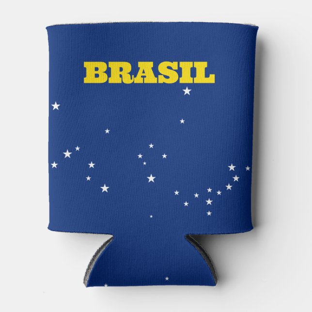 Enfriador De Latas Bandera de Brasil | Brasil Verde Amarelo (Anverso)