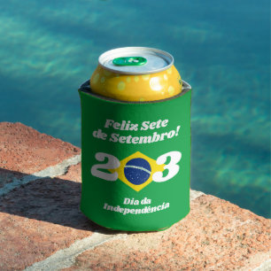 Enfriador De Latas Bandera de Brasil, Día de la Independencia de Sete
