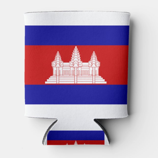 Enfriador De Latas Bandera de Camboya (Anverso)