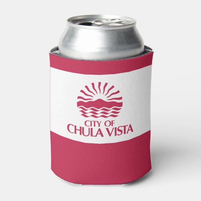 Enfriador De Latas Bandera de Chula Vista, California (Lata Anverso)