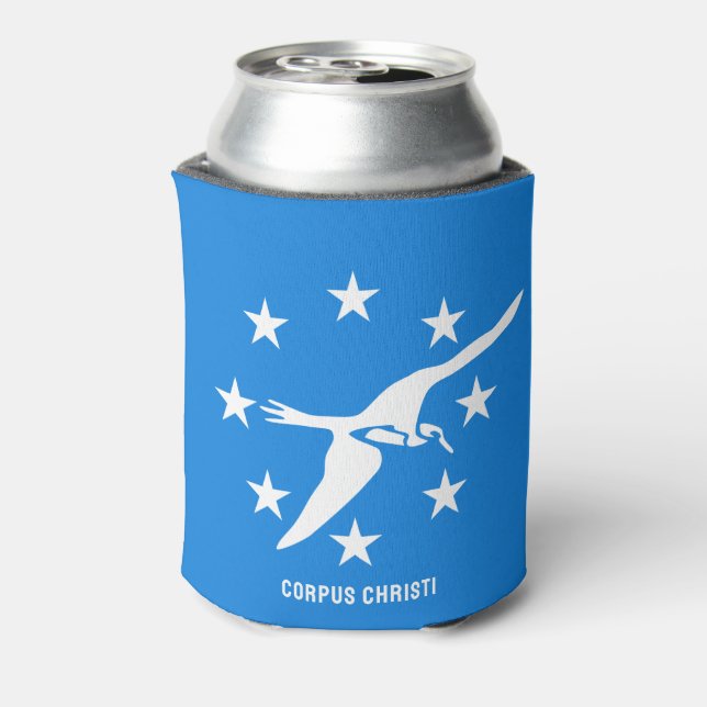 Enfriador De Latas Bandera de Corpus Christi, Texas (Reverso de la lata)