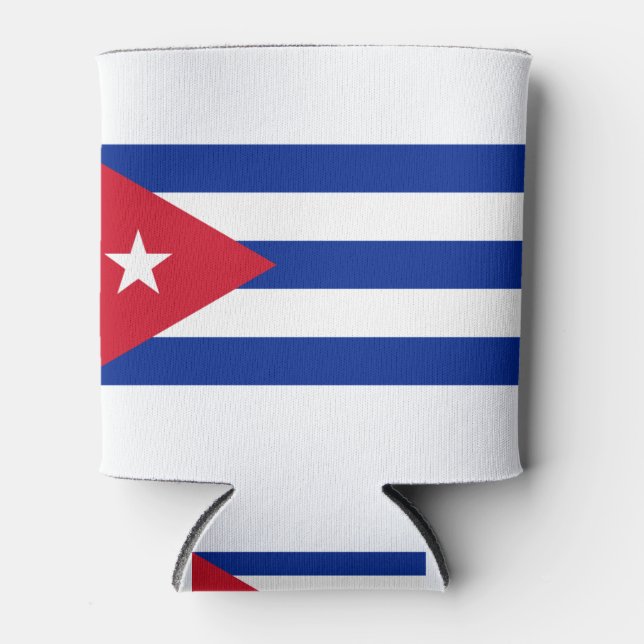 Enfriador De Latas Bandera de Cuba (Anverso)