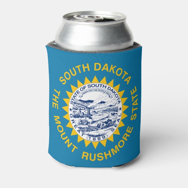 Enfriador De Latas Bandera de Dakota del Sur (Reverso de la lata)