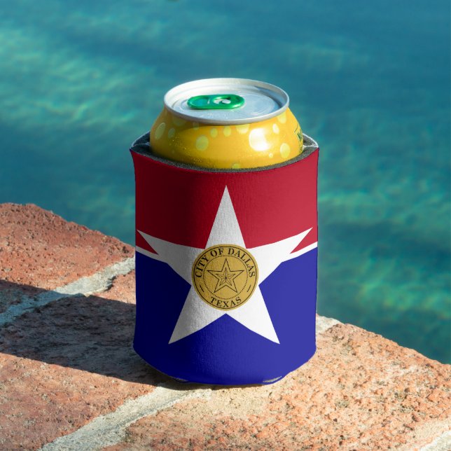 Enfriador De Latas Bandera de Dallas, Texas (Piscina in situ)