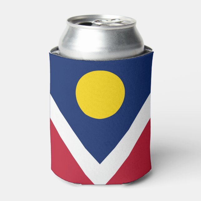 Enfriador De Latas Bandera de Denver, Colorado (Lata Anverso)