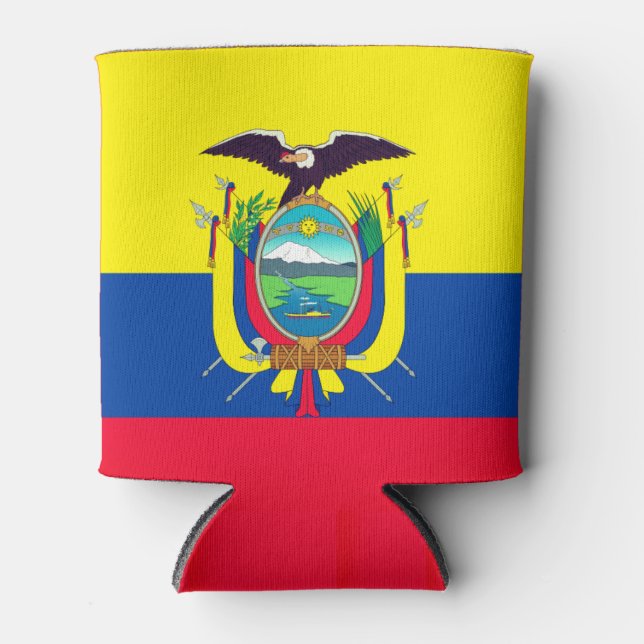 Enfriador De Latas Bandera de Ecuador (Anverso)