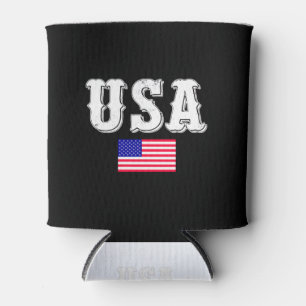 Enfriador De Latas Bandera De Ee. UU.-Bandera De Ee. UU.-América-Band