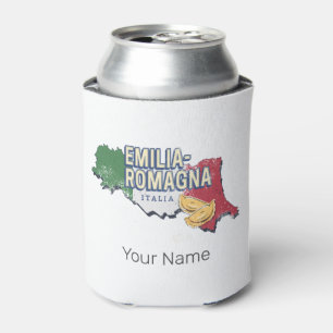 Enfriador De Latas Bandera de Emilia Romagna Italia Mapa Retro Región