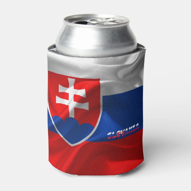 Enfriador De Latas Bandera de Eslovaquia (Lata Anverso)
