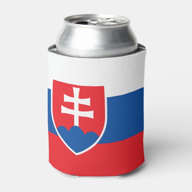 Enfriador De Latas Bandera de Eslovaquia (Lata Anverso)
