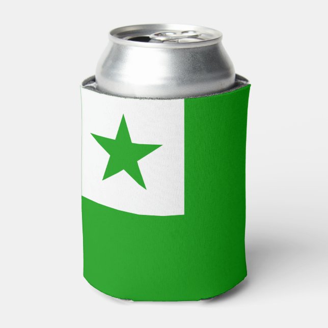 Enfriador De Latas Bandera de esperanto (Lata Anverso)