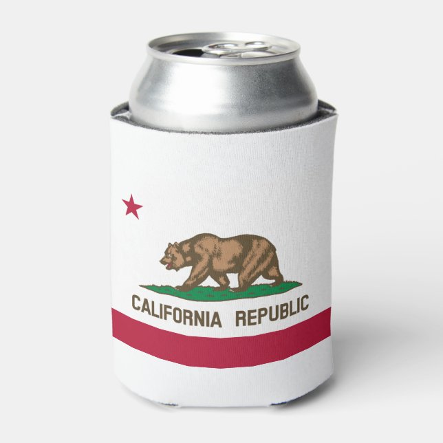 Enfriador De Latas Bandera de estado de California (Lata Anverso)