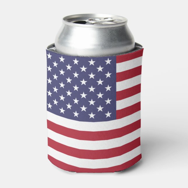 Enfriador De Latas Bandera de Estados Unidos (Lata Anverso)