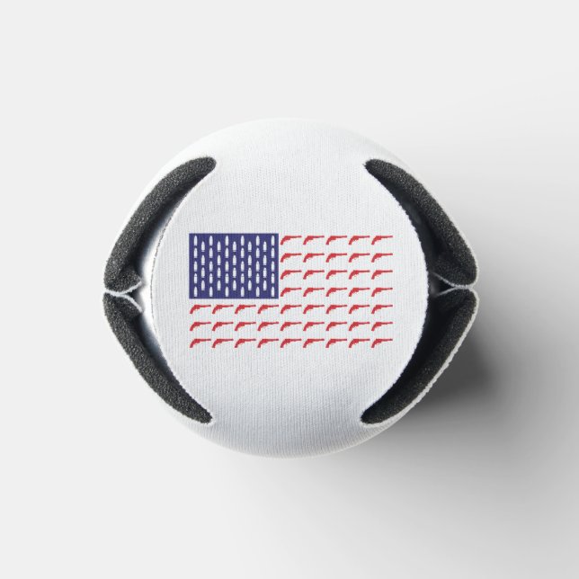 Enfriador De Latas Bandera de Estados Unidos-de-Revolver—Armas (Parte de abajo)