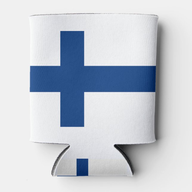 Enfriador De Latas Bandera de Finlandia (Anverso)