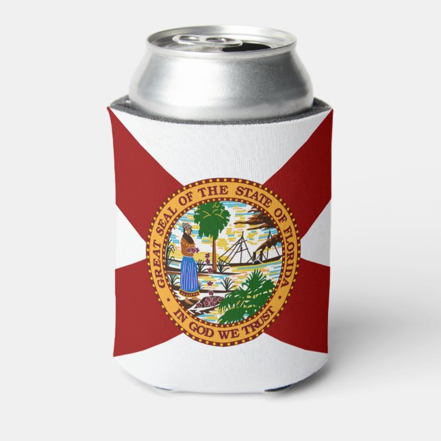 Enfriador De Latas Bandera de Florida (Reverso de la lata)