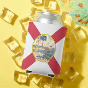 Enfriador De Latas Bandera de Florida: El Estado del Sol de los Flori