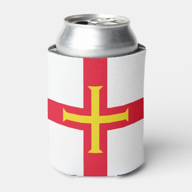 Enfriador De Latas Bandera de Guernsey (Lata Anverso)