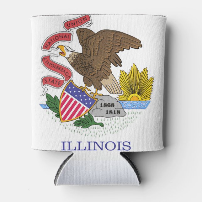 Enfriador De Latas Bandera de Illinois (Anverso)