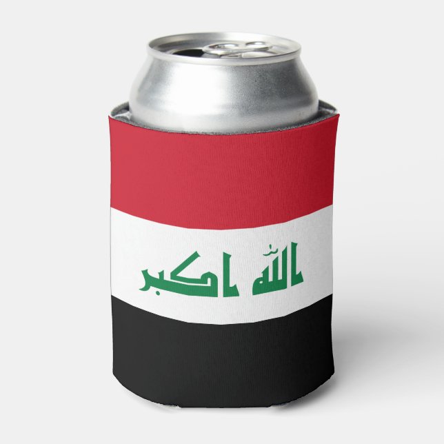 Enfriador De Latas Bandera de Iraq (Lata Anverso)