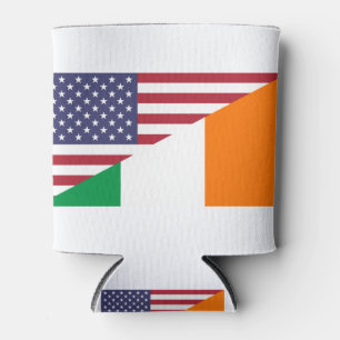 Enfriador De Latas Bandera de Irlanda de Estados Unidos