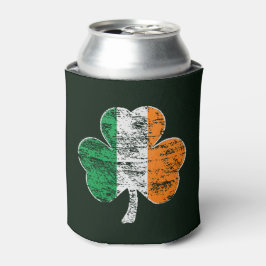 Enfriador De Latas Bandera de Irlanda de la Vintage Shamrock