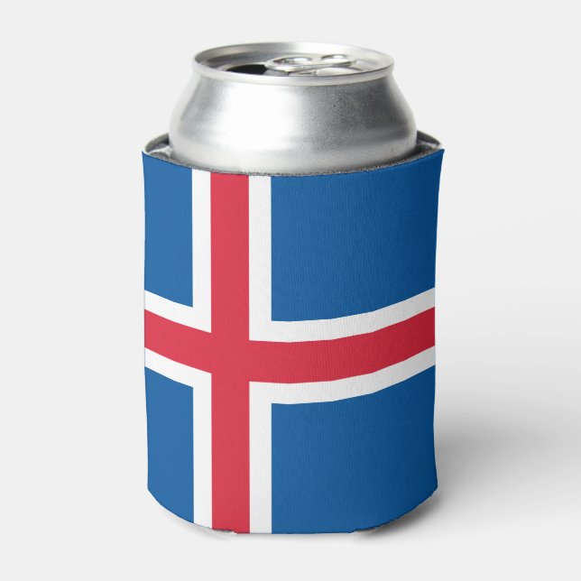 Enfriador De Latas Bandera de Islandia (Lata Anverso)