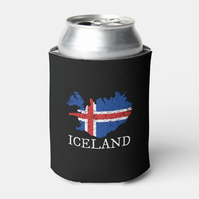 Enfriador De Latas Bandera de Islandia (Lata Anverso)