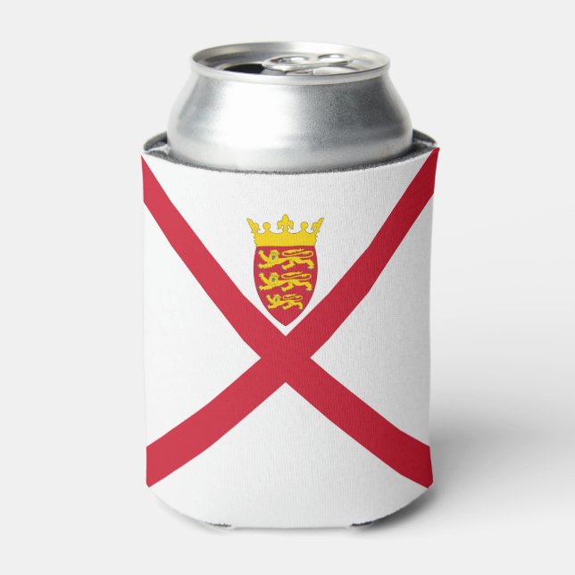 Enfriador De Latas Bandera de Jersey (Lata Anverso)