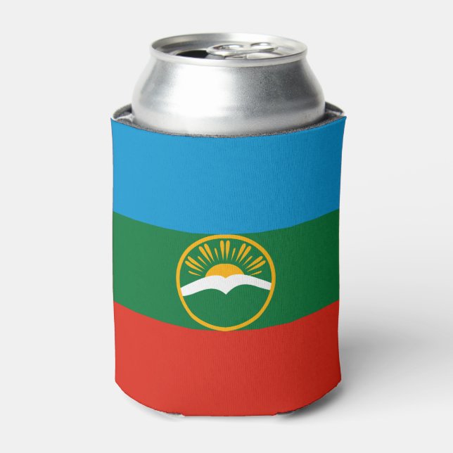Enfriador De Latas Bandera de Karachay Cherkessia (Lata Anverso)