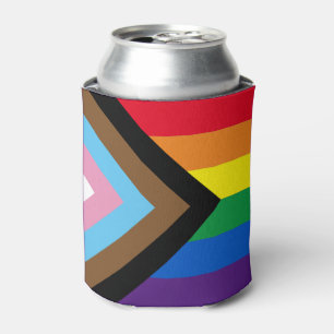 Enfriador De Latas Bandera de la diversidad gay inclusiva arco iris L