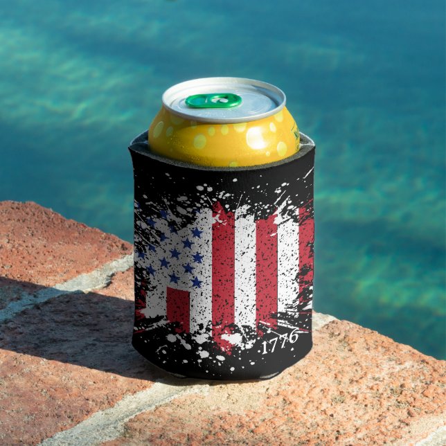 Enfriador De Latas Bandera de la Paz Estadounidense 1776 (Piscina in situ)