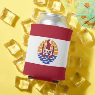 Enfriador De Latas Bandera de la Polinesia Francesa