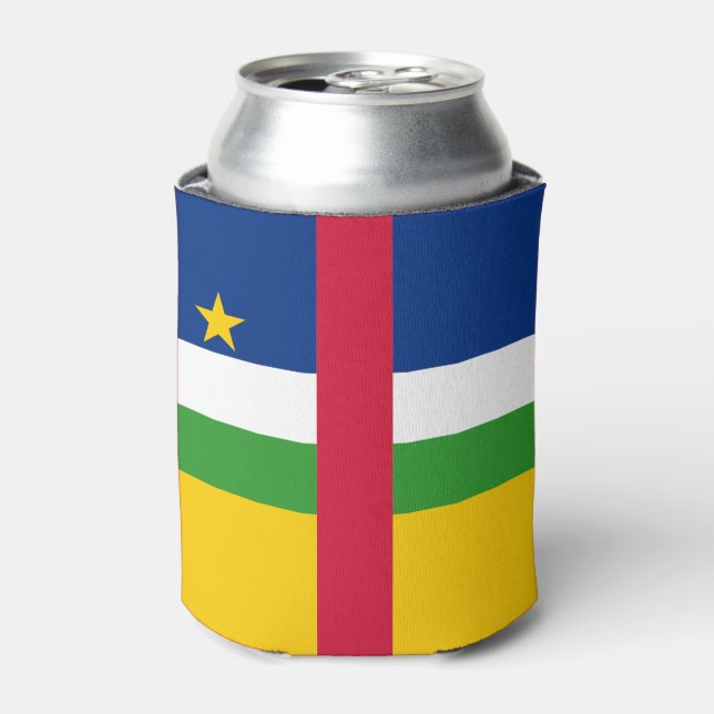 Enfriador De Latas Bandera de la República Centroafricana (Lata Anverso)
