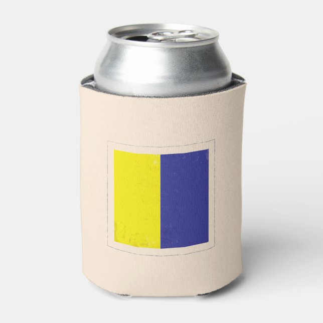 Enfriador De Latas Bandera de la señal de la letra náutica "K" (Lata Anverso)