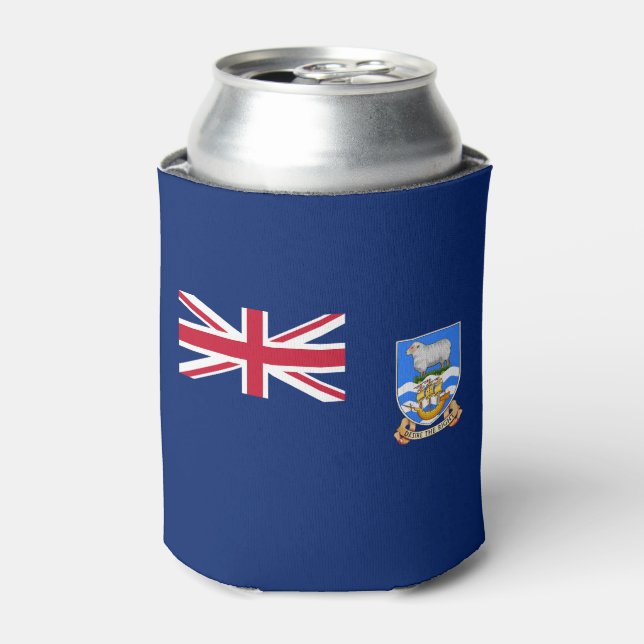 Enfriador De Latas Bandera de las Islas Malvinas (Lata Anverso)