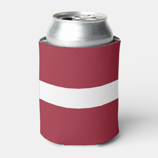 Enfriador De Latas Bandera de Letonia (Lata Anverso)