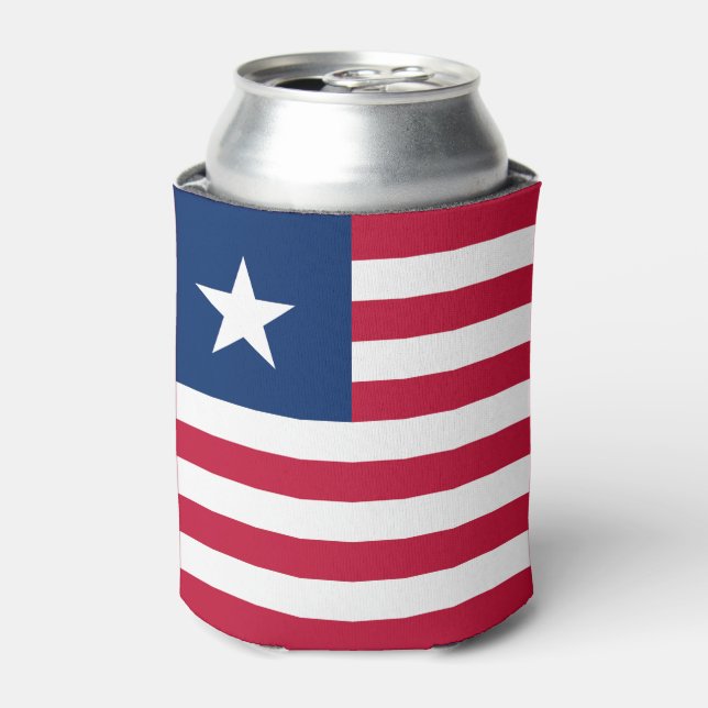 Enfriador De Latas Bandera de Liberia (Lata Anverso)