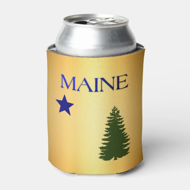 Enfriador De Latas Bandera de Maine (1901) (Lata Anverso)