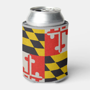 Enfriador De Latas Bandera de Maryland - Grunge
