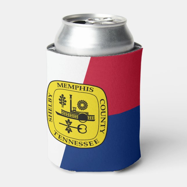 Enfriador De Latas Bandera de Memphis, Refrigerador de bebidas de Ten (Lata Anverso)