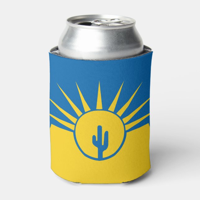 Enfriador De Latas Bandera de Mesa, Refrigerador de bebidas de Arizon (Lata Anverso)
