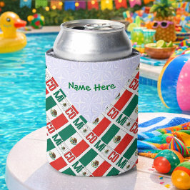 Enfriador De Latas Bandera de México en mosaico personalizada