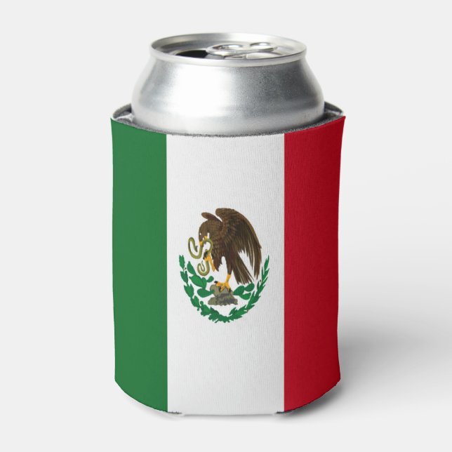 Enfriador De Latas Bandera de México Patriótico (Lata Anverso)