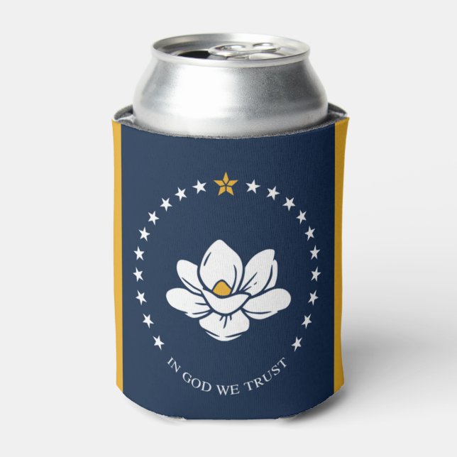 Enfriador De Latas Bandera de Misisipi (Lata Anverso)