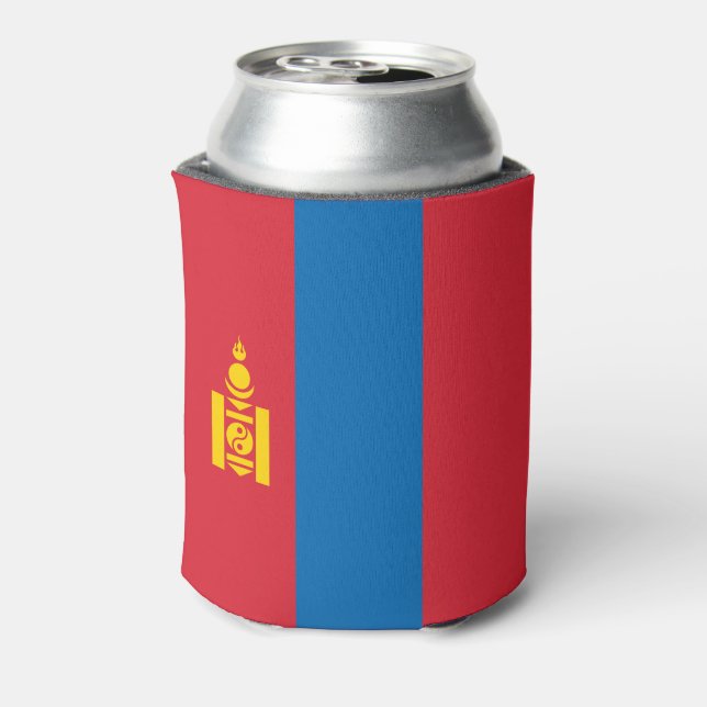Enfriador De Latas Bandera de Mongolia (Reverso de la lata)