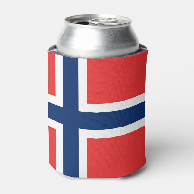Enfriador De Latas Bandera de Noruega (Lata Anverso)
