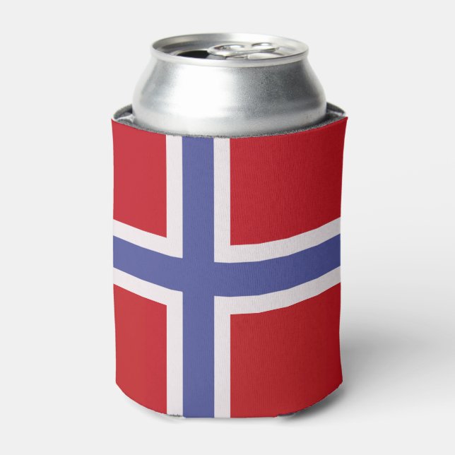 Enfriador De Latas Bandera de Noruega (Lata Anverso)