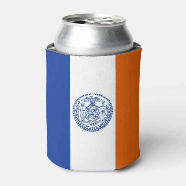 Enfriador De Latas Bandera de Nueva York (Lata Anverso)